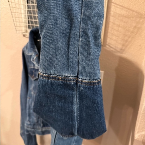 FREE PEOPLE Rumors Denim Jacket Light Indigo Jean Patchwork - Picture 4 of 10